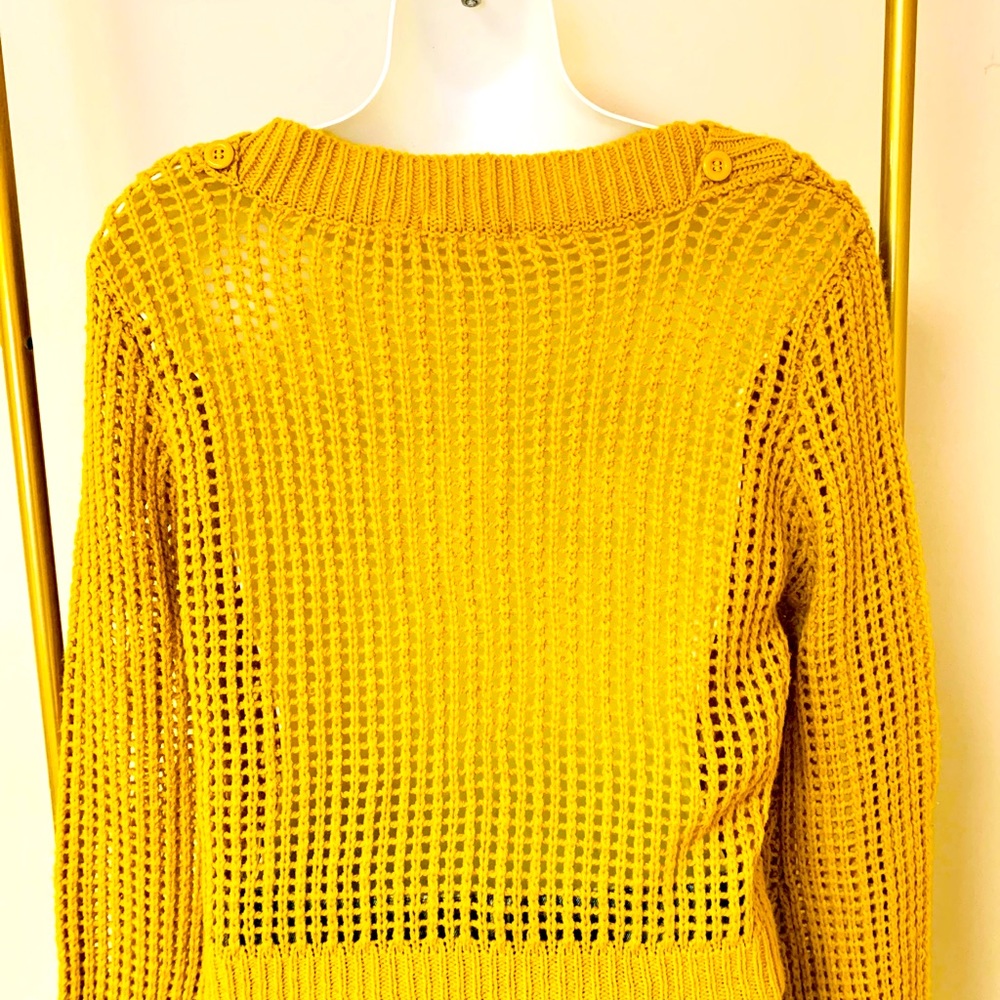 Yellow Knit Sweater by Mak